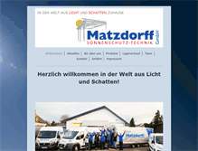 Tablet Screenshot of matzdorff.de